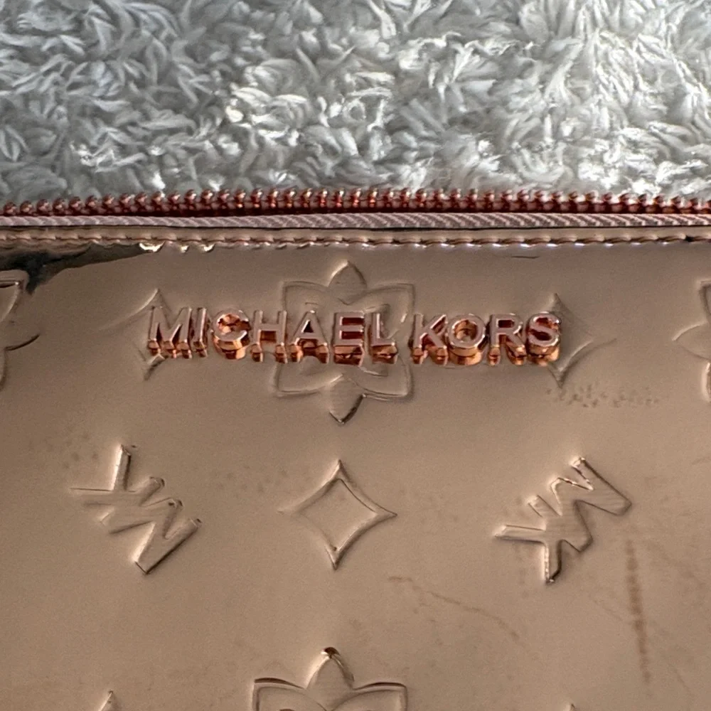 Michael Kors Rose Gold Embossed Wallet - Picture 5 of 5